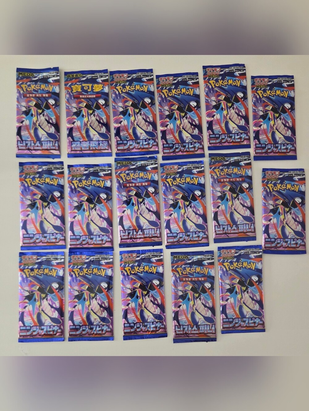 Pokemon MEGA Expansion Pack Ninja Spinner Booster Pack (Japan & Korea)  17 Packs